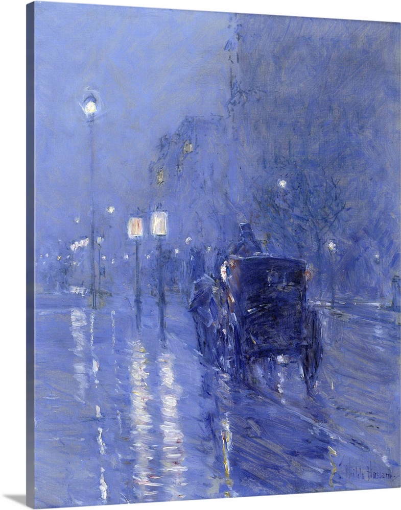 Rainy Midnight, Late 1890s (Originally oil on canvas)