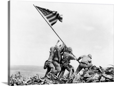 Raising The Flag On Iwo Jima, February 23, 1945