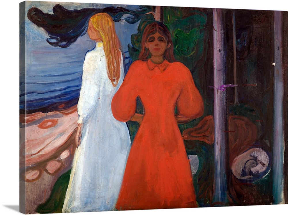 Red and White, 1894 (originally oil on canvas) by Munch, Edvard (1863-1944)