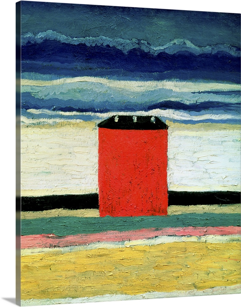 XIR150598 Red House, 1932 (oil on canvas)  by Malevich, Kazimir Severinovich (1878-1935); 63x55 cm; State Russian Museum, ...