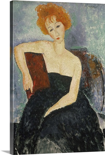 Redheaded Girl In Evening Dress, 1918 | Great Big Canvas Redheaded Girl In Evening Dress, 1918 | Great Big Canvas