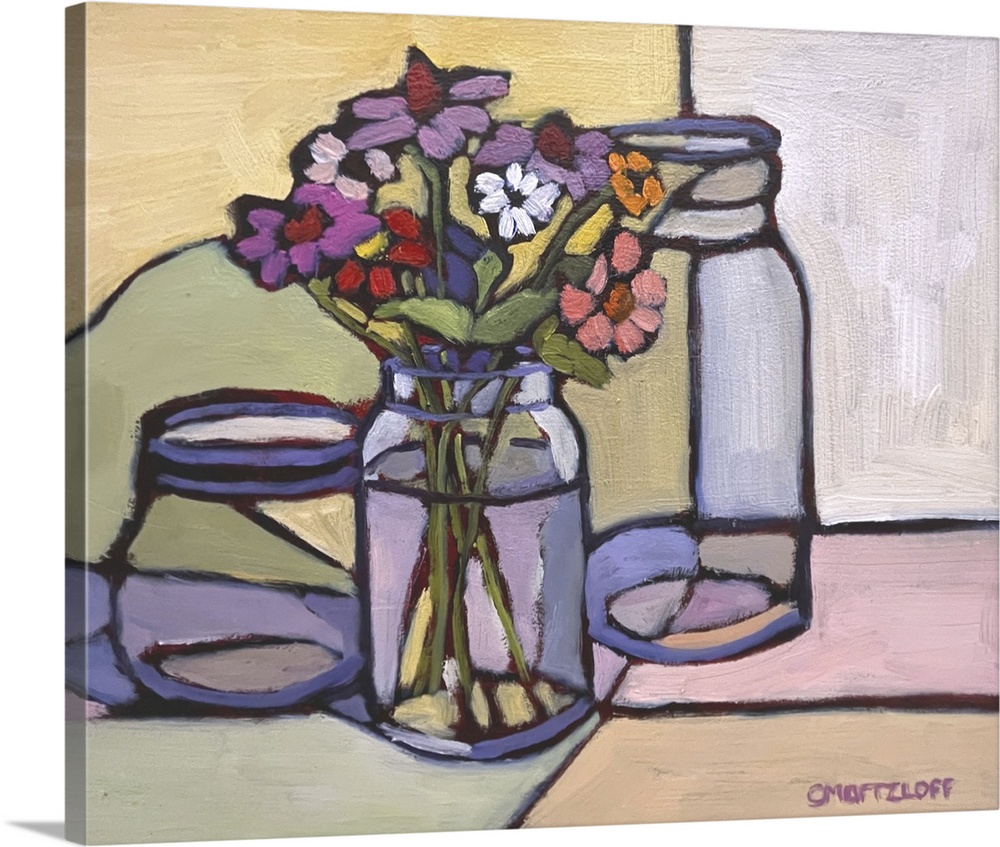 Reflective glass, 2023. (Originally oil on panel.)