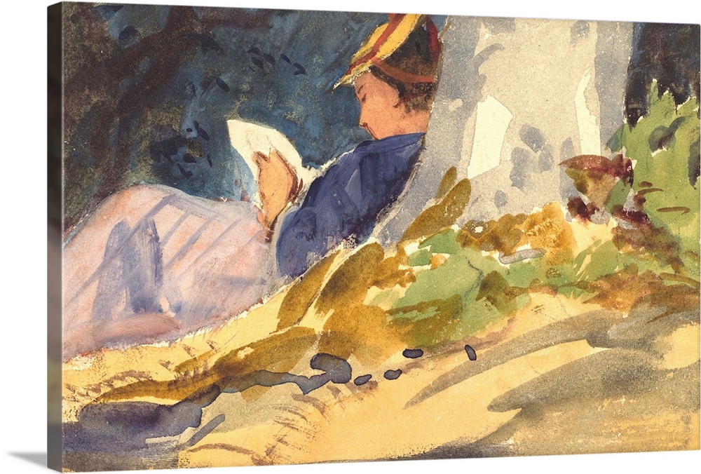 Resting, c. 1880-1890, watercolour over graphite on wove paper.  By John Singer Sargent (1856-1925).