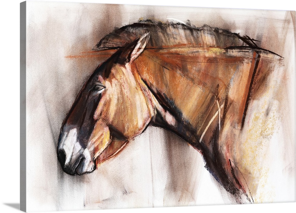 Resting Horse, 2013, originally pastel and charcoal on paper.