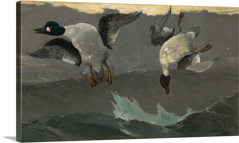 Right and Left, 1909, oil on canvas.  By Winslow Homer (1836-1910).