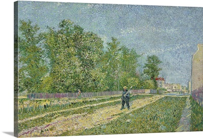Road On The Edge Of Paris, Farmer Carrying A Spade On His Shoulder, 1887