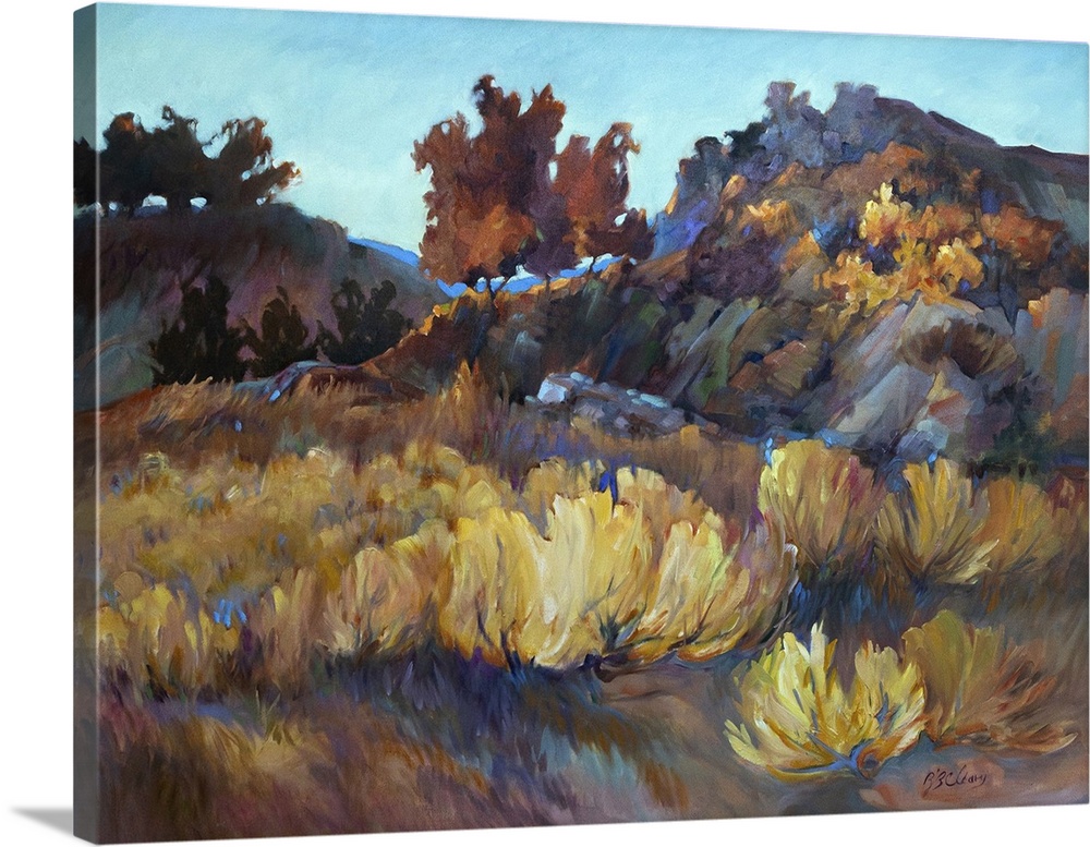 Rock ridge, c.1990-2005. (Originally oil on canvas.)