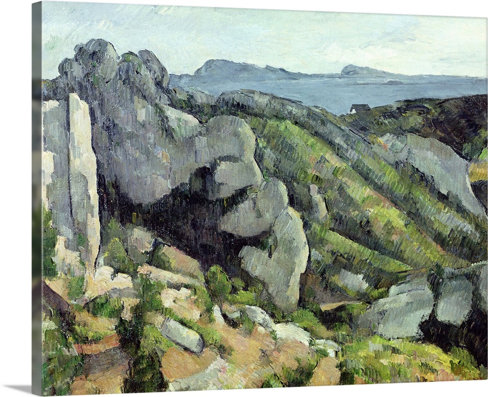 XIR62362 Rocks at L'Estaque, 1879-82 (oil on canvas); by Cezanne, Paul (1839-1906); 73x71 cm; Museu de Arte, Sao Paulo, Br...