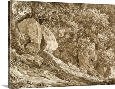 Rocky Landscape with Pan Playing His Flute, 1808