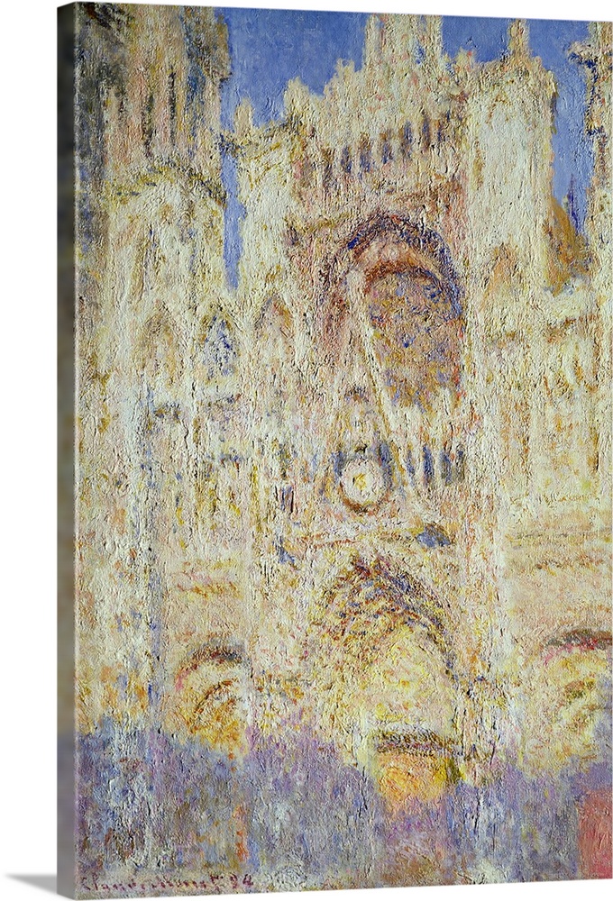 BAL37534 Rouen Cathedral at Sunset, 1894  by Monet, Claude (1840-1926); oil on canvas; 100x65 cm; Pushkin Museum, Moscow, ...