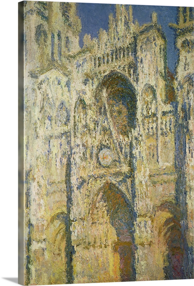 Classic artwork of a painted cathedral that shows different textures.
