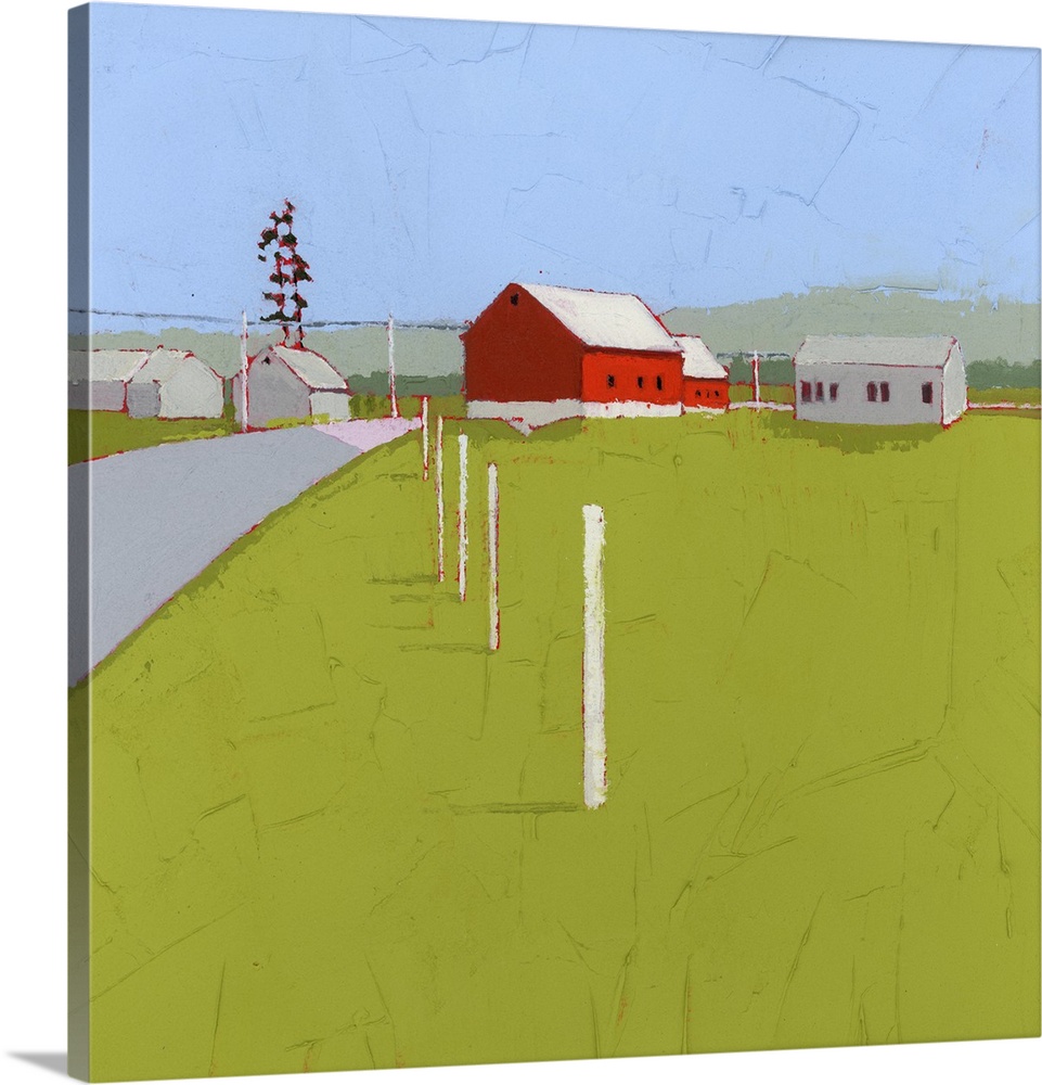 Round the bend, 2025. (Originally acrylic on a wooden panel.)