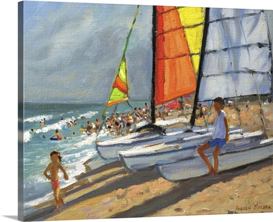 sailboats canvas artwork