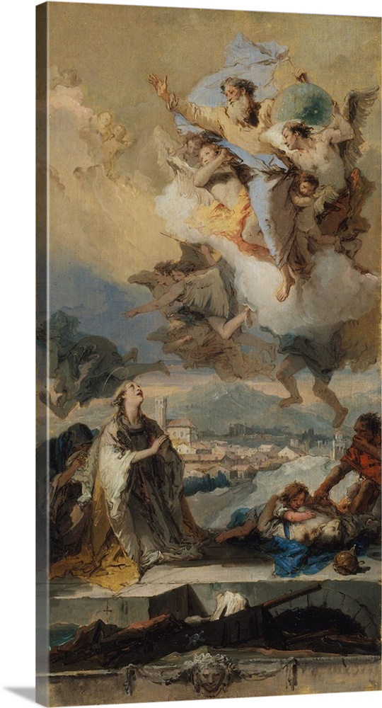 Saint Thecla Praying for the Plague-Stricken, 1758-59, oil on canvas.  By Giovanni Battista Tiepolo (1696-1770).