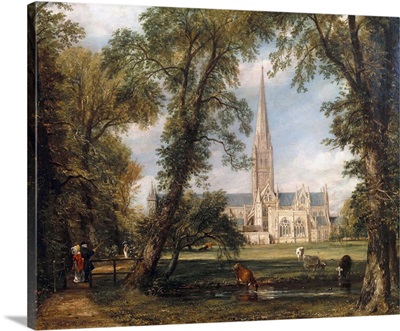 Salisbury Cathedral From The Bishop's Grounds, 1823-26