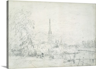 Salisbury Cathedral from the North West, 1829