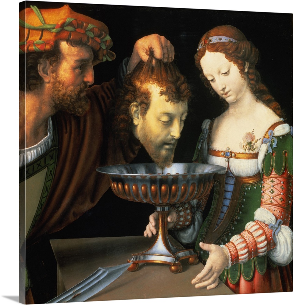 XAM68663 Salome with the head of John the Baptist, 1520/24 (panel); by Solario, Andrea (1466-1524); oil on panel; 58.5x57....