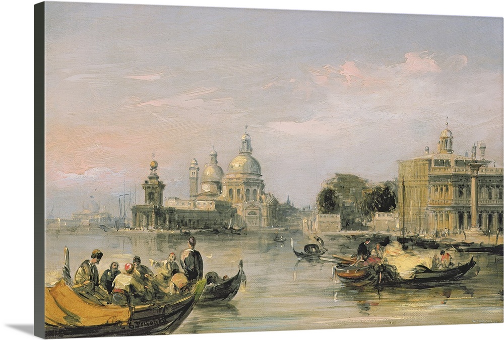 BAL11018 Santa Maria della Salute, Venice, 19th century (oil on canvas)  by Pritchett, Edward (fl.1828-64); Private Collec...