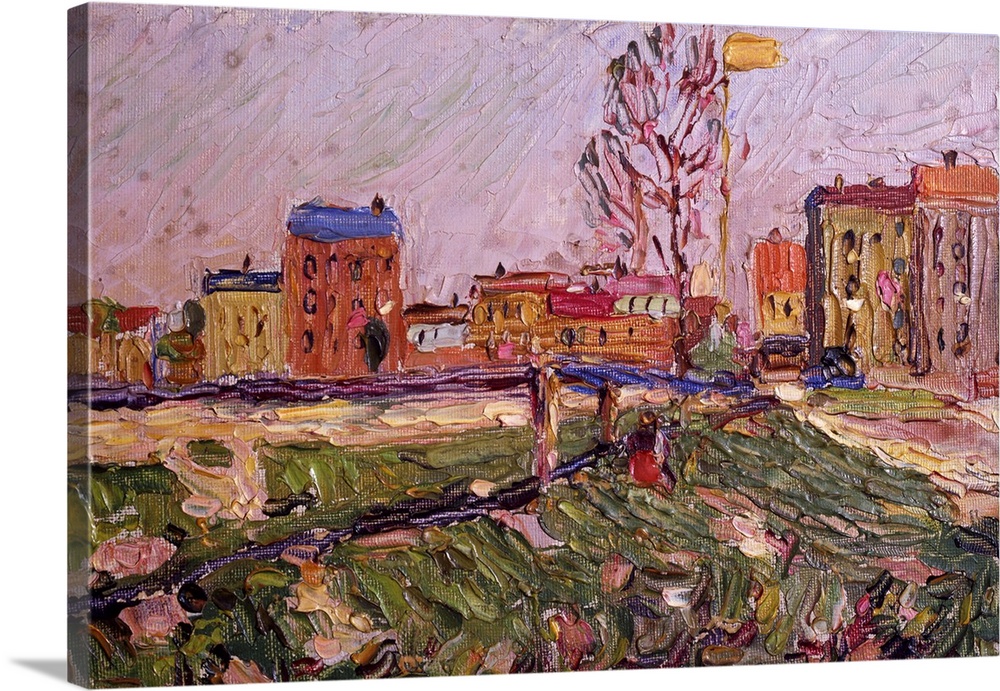 Schwabing, Munich, 1901 (originally oil on cardboard) by Kandinsky, Wassily (1866-1944)