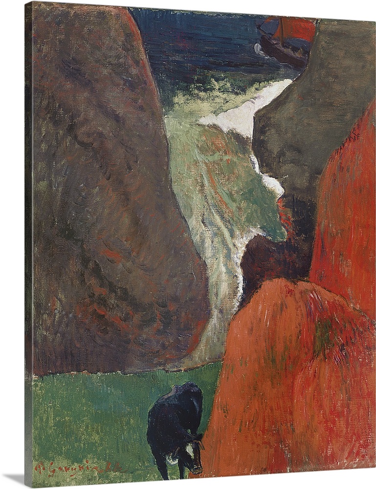 Originally oil on canvas. By Gauguin, Paul (1848-1903).