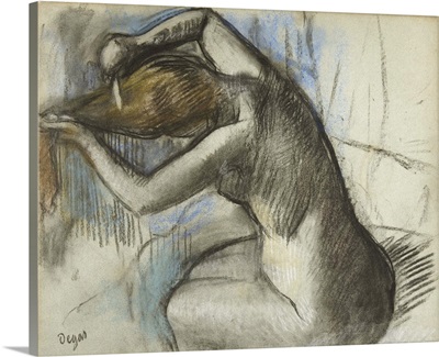 Seated Nude Woman Brushing her Hair, c.1885