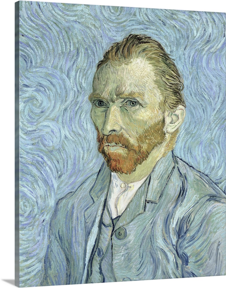 XIR32212 Self portrait, 1889 (oil on canvas)  by Gogh, Vincent van (1853-90); 65x54.5 cm; Musee d'Orsay, Paris, France; Gi...