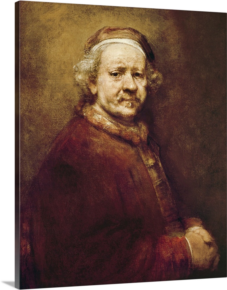 BAL3739 Self Portrait in at the Age of 63, 1669 (oil on canvas)  by Rembrandt Harmensz. van Rijn (1606-69); 86x70.5 cm; Na...