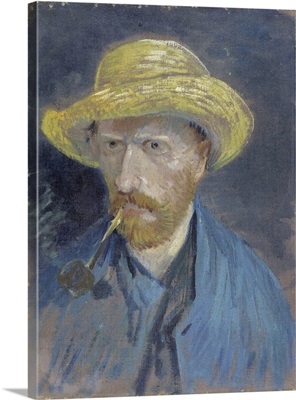 Self-Portrait With Straw Hat And Pipe, 1887