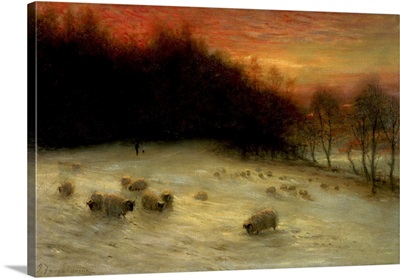 Sheep in a Winter Landscape