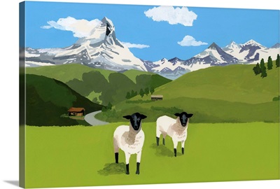Sheep In Zermatt, Switzerland, 2015