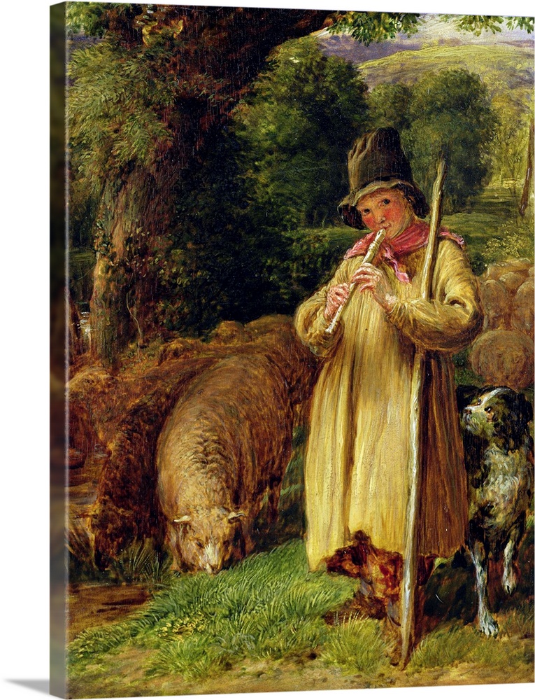 XYC165948 Shepherd Boy, 1831 (oil on panel) by Linnell, John (1792-1882)