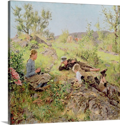 Shepherds, Tatoy by Erik Theodor Werenskiold, 1883
