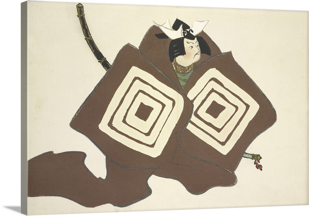 Kamisaka Sekka (1866 - 1942)  Depicts Kamakura Gongor? Kagemas, hero of the play Shibaraku