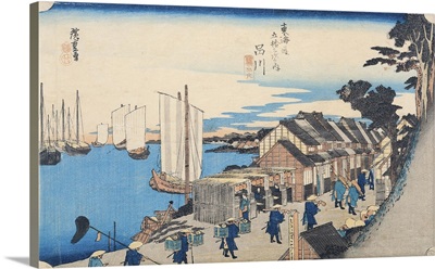 Shinagawa: departure of a Daimyo, in later editions called Sunrise