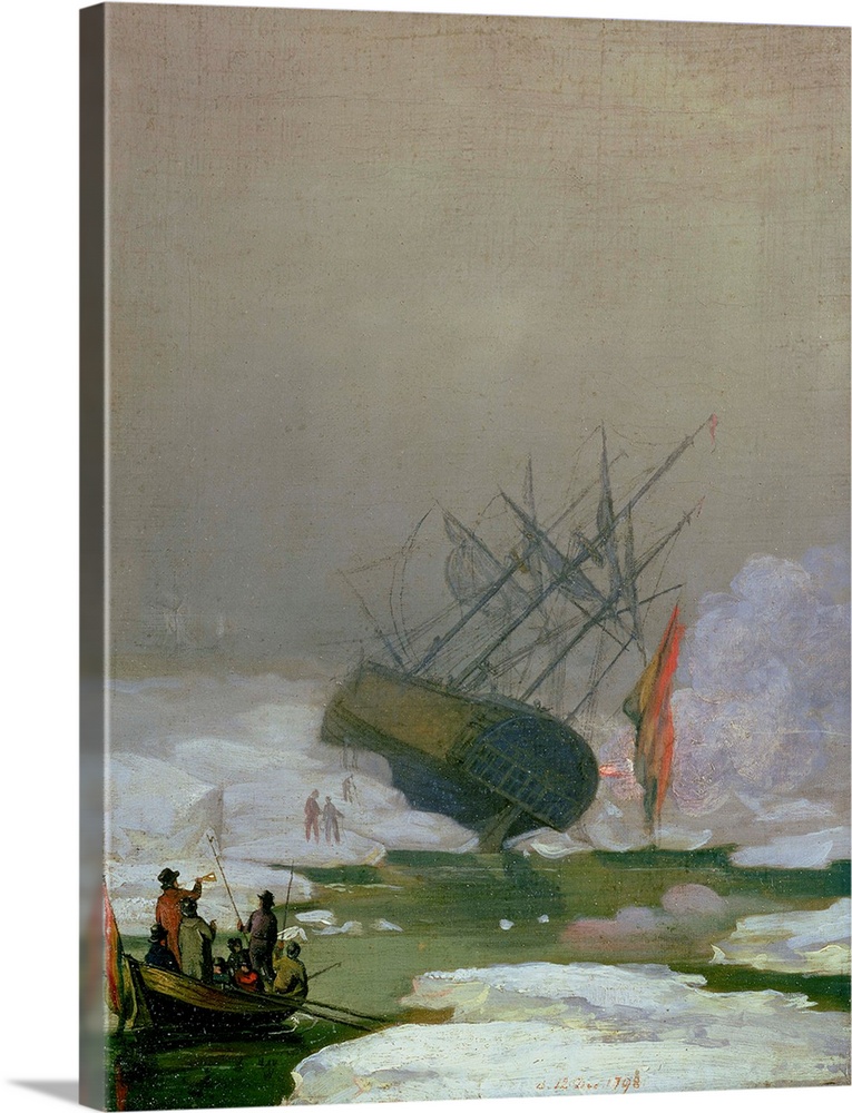 XKH141350 Ship in the Polar Sea, 12th December 1798 (oil on canvas) by Friedrich, Caspar David (1774-1840); 29.6x21.9 cm; ...