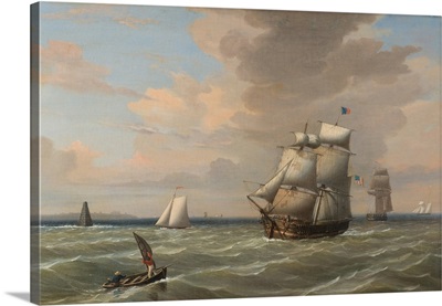 Ships Leaving Boston Harbor, 1847