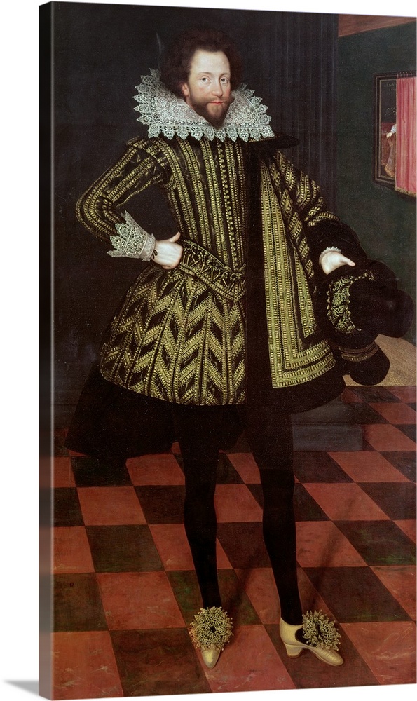 BAL72697 Sir John Kennedy of Barn Elms, 1614  by Gheeraerts, Marcus, the Younger (c.1561-1635); oil on canvas; 199.4x115. ...