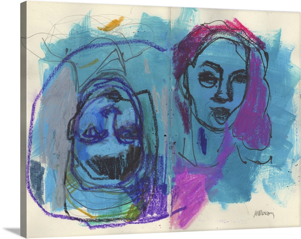 Sketchbook 36, 2025. (Originally tempera paint, charcoal on paper.)