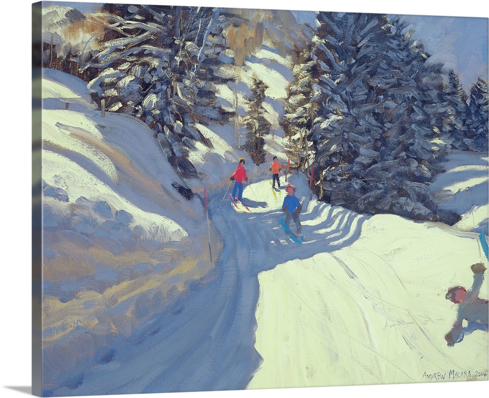 ANA223006 Ski Trail, Lofer, 2004 (oil on canvas) by Macara, Andrew ; 40.6x50.8 cm;