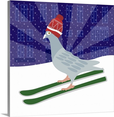Skiing Pigeon