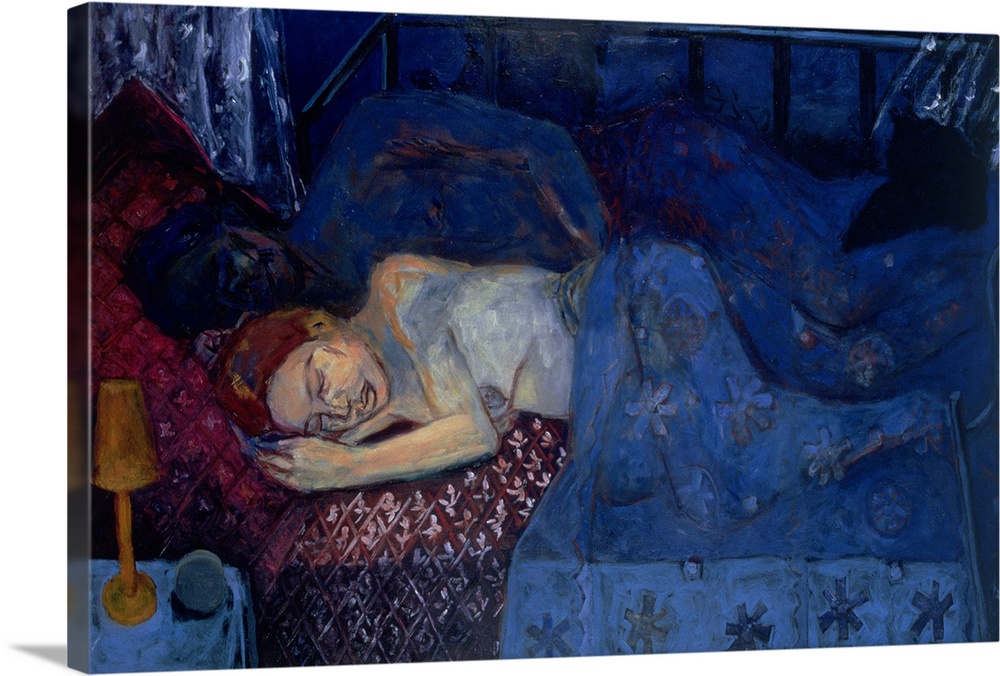 Sleeping Couple, 1997, oil on canvas.  By Julie Held (b.1958).