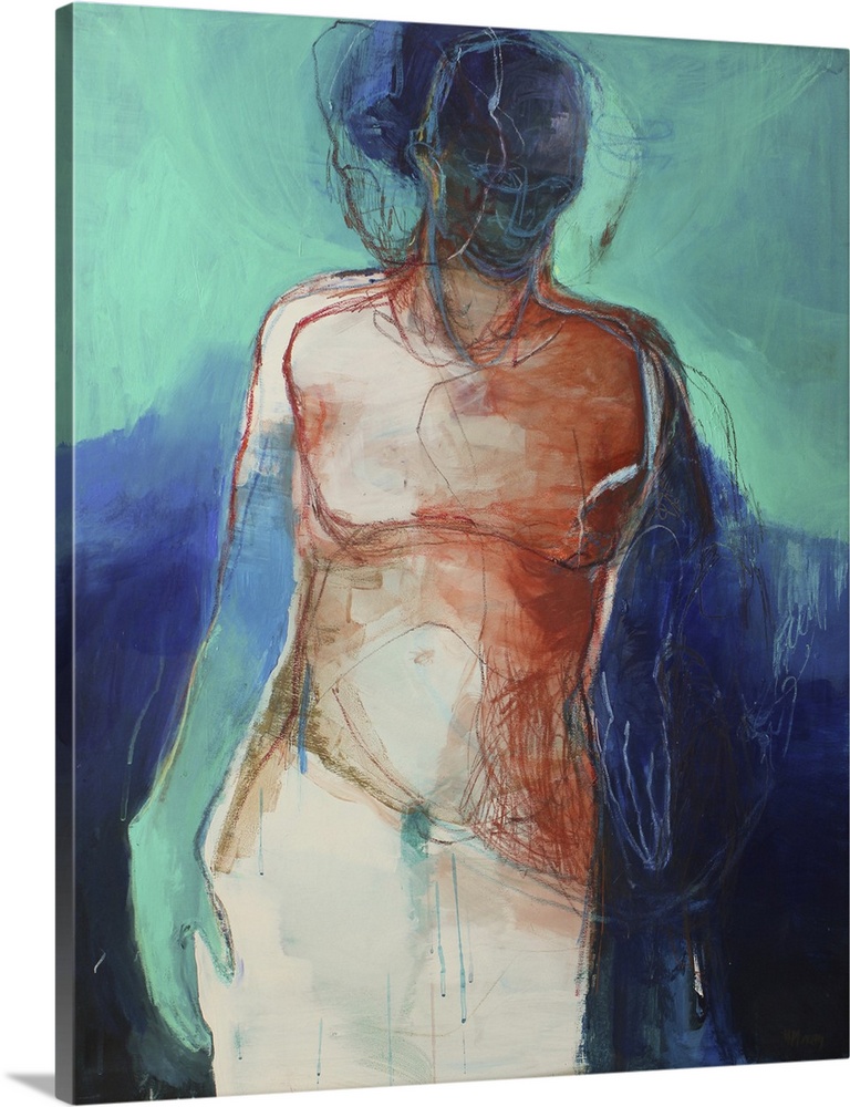 Soft awakening, 2025. (Originally acrylics and pastels on canvas.)