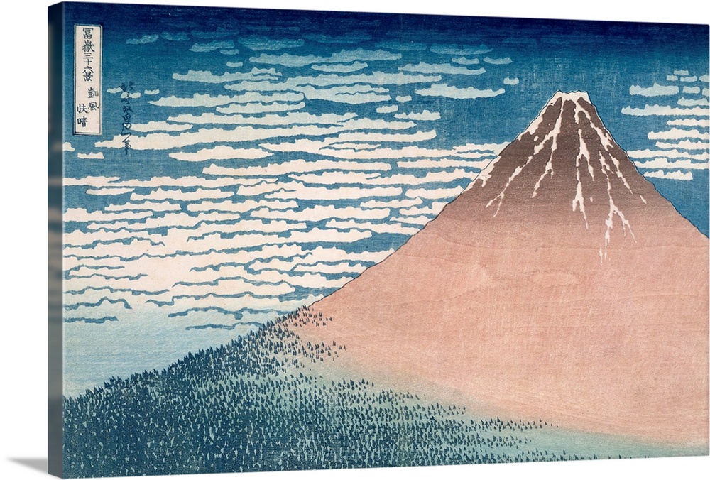South Wind, Clear Dawn, from the series '36 Views of Mount Fuji', c.1830-1831 (woodblock print) by Hokusai, Katsushika (17...