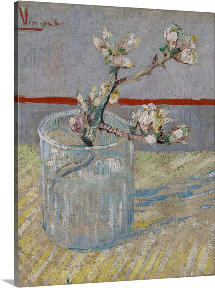 Sprig Of Flowering Almond Blossom In A Glass, 1888
