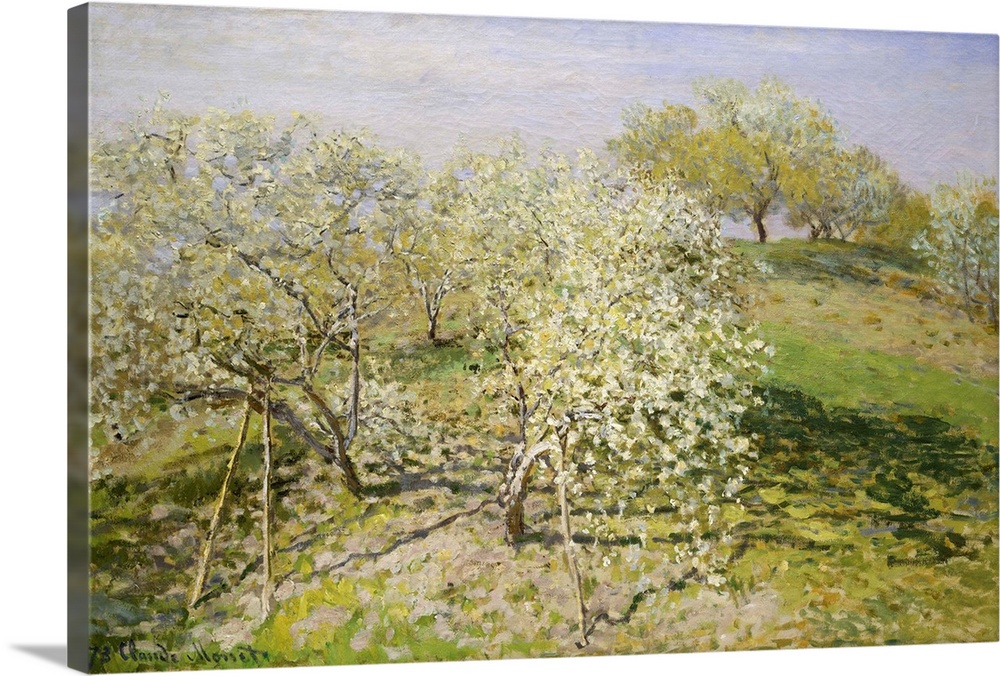 Spring (Fruit Trees in Bloom), 1873 (originally oil on canvas) by Monet, Claude (1840-1926)