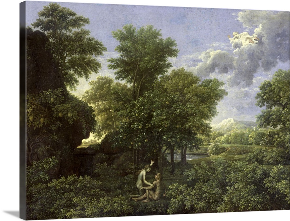 XIR26239 Spring, or The Garden of Eden (oil on canvas)  by Poussin, Nicolas (1594-1665); Louvre, Paris, France; (add. info...