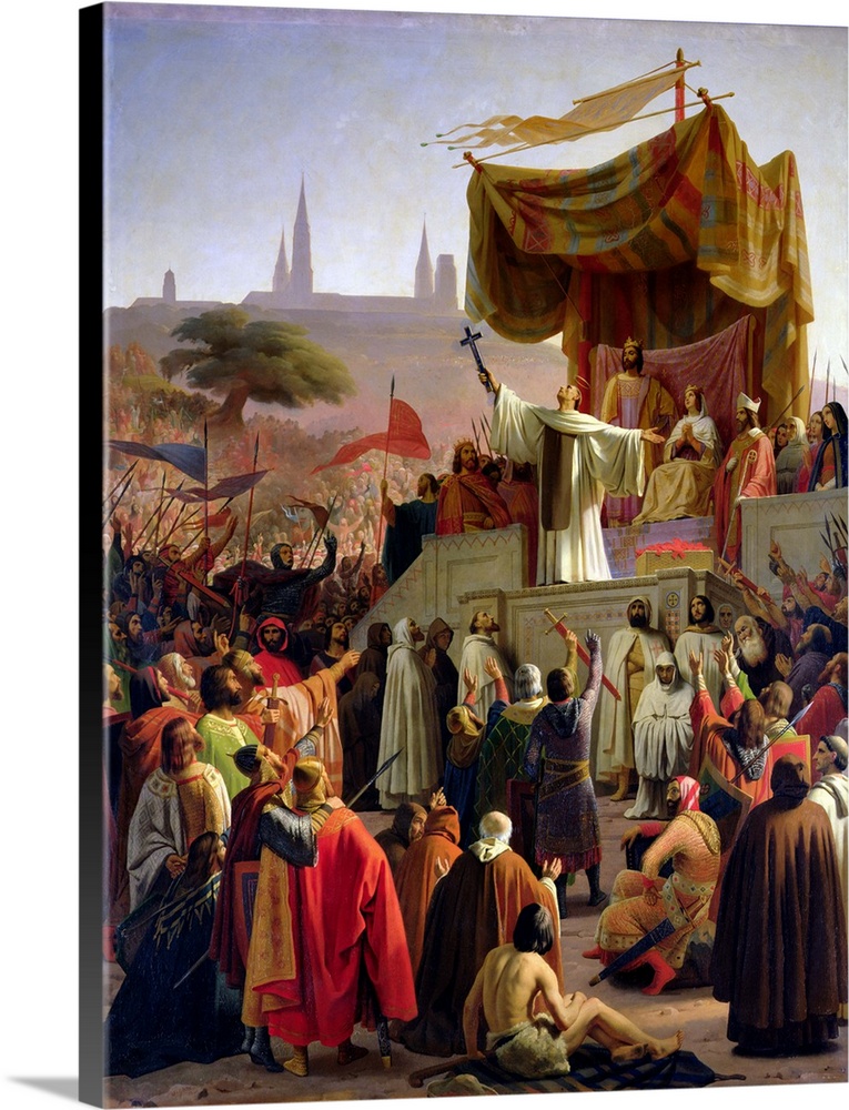 St. Bernard Preaching the Second Crusade in Vezelay, 31st March 1146, 1840