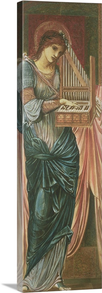 St. Cecilia (tempera on panel) (see also 198348) by Burne-Jones, Sir Edward Coley (1833-98)
