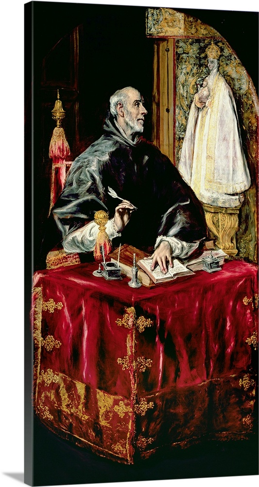 XIR61765 St. Ildefonsus (oil on canvas)  by Greco, El (Domenico Theotocopuli) (1541-1614); Hospital de la Caridad, Illesca...