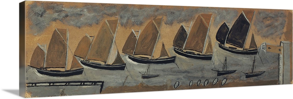 Originally oil and pencil on board. Wallis, Alfred (1855-1942).